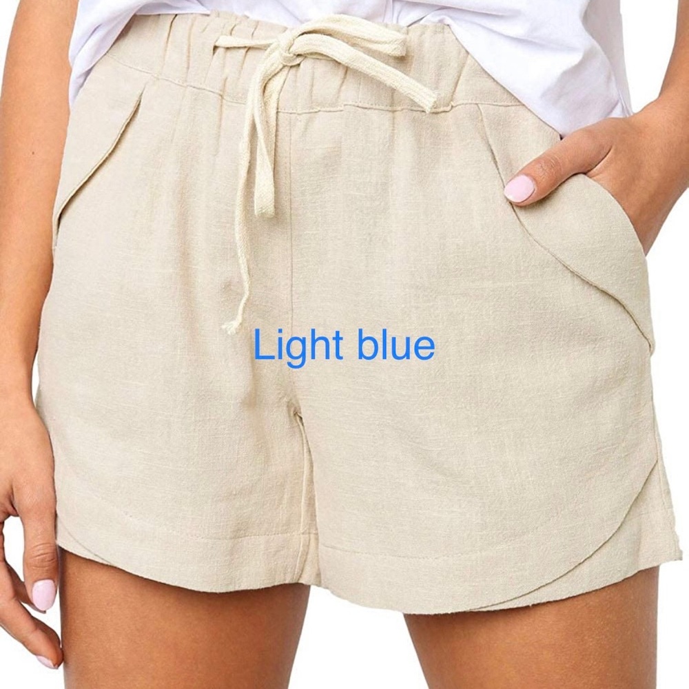 Light blue cotton shorts - Picture 2 of 13
